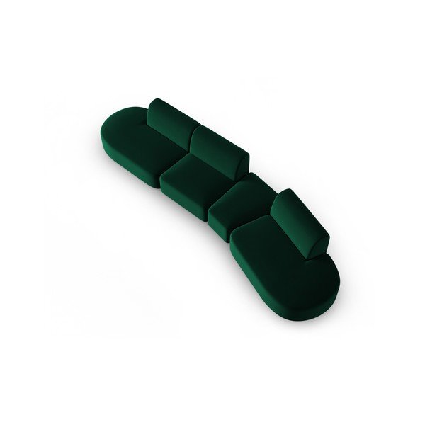 Zaļš samta dīvāns ar labo stūri 428 cm Paolo – Milo Casa-image-1