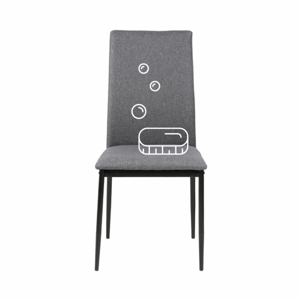 Krēsla ar atzveltni ar auduma polsterējumu tīrīšana, ķīmiskā tīrīšana