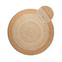 Ziloņkaula krāsas divpusējs/ar rokām darināts džutas apaļš paklājs ø 100 cm Jutta Ivory – Hanse Home