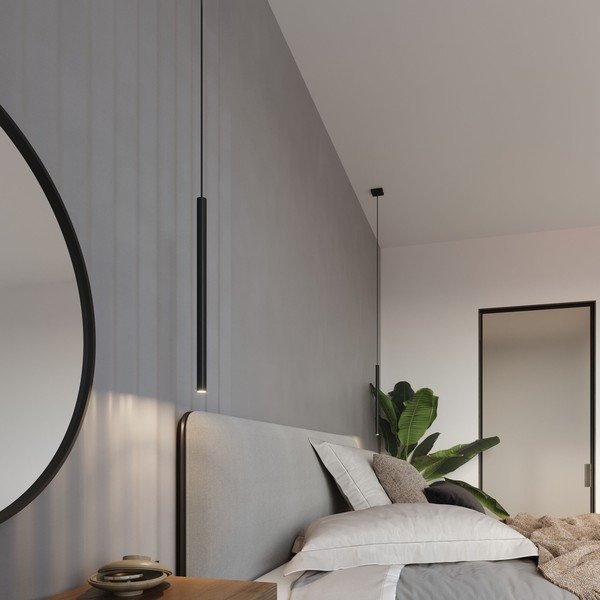 Melna griestu lampa Sollux Fideus Single-image-1