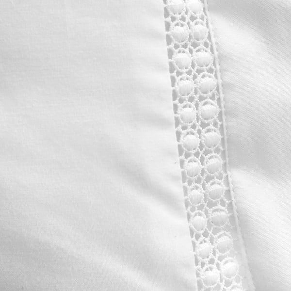 Balta divguļamā kokvilnas gultas veļa 200x200 cm Oxford Lace Trim – Bianca-image-4