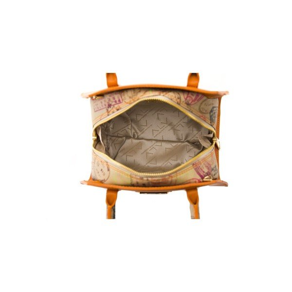 Konjaka brūna ādas rokassoma Alviero Martini Hango-image-1