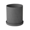 Tumši pelēks porcelāna puķu pods Blomus Nona