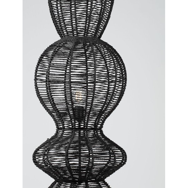 Matēti melna no virves stāvlampa (augstums 136 cm) Breena – Nova Luce-image-2