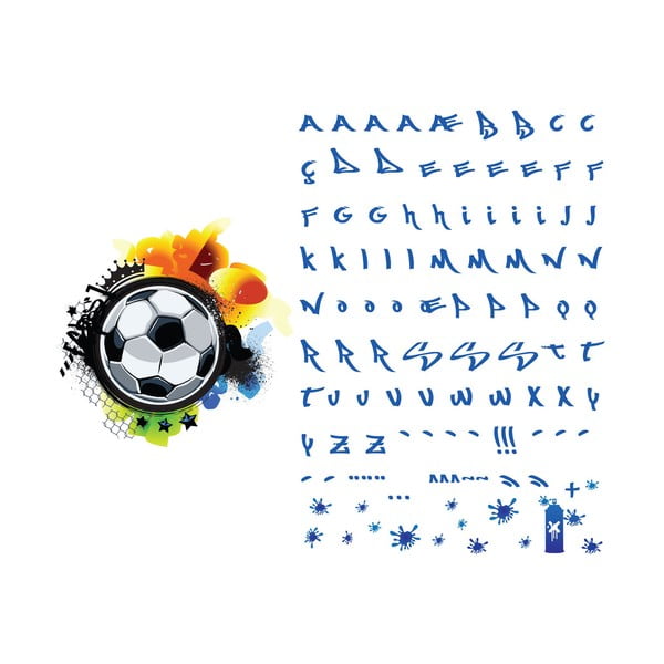 Sienas uzlīme ar nosaukumu Ambiance Football Graffitti-image-2