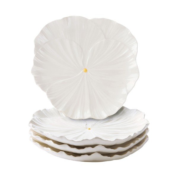 Balti porcelāna šķīvji (4 gab.) Elva – Jotex
