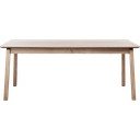 Izvelkams ēdamgalds ar papildu galda virsmu ar ozolkoka imitāciju 95x190 cm Bari – Unique Furniture