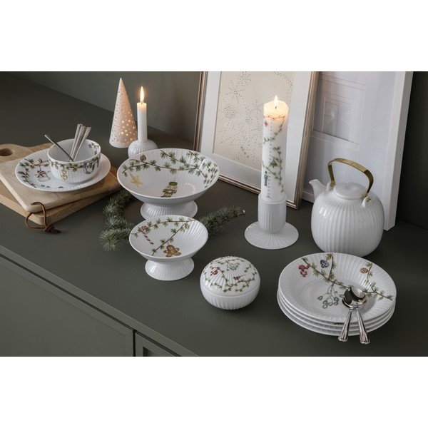 Balta porcelāna bļoda ar Ziemassvētku motīvu ø 16 cm Hammershøi Christmas – Kähler Design-image-4