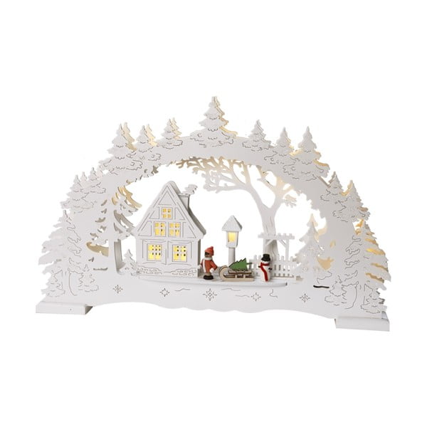 Balta LED gaismas dekorācija Star Trading Ulm, augstums 27 cm