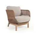 Bēšs metāla/polsterēts dārza atpūtas krēsls Catalina – Kave Home