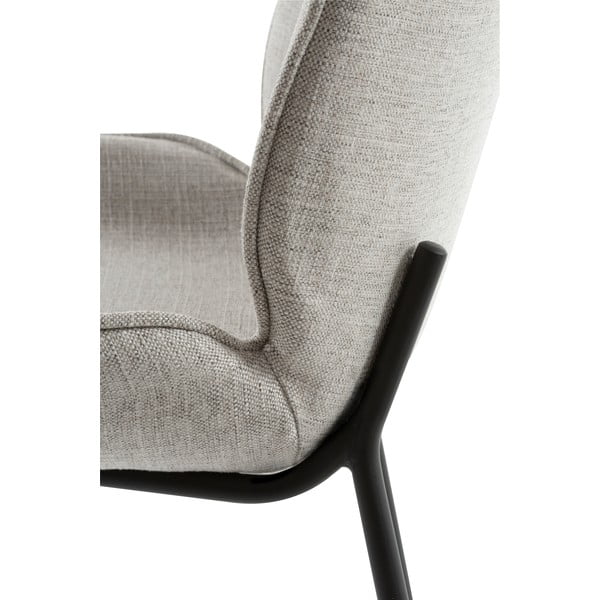 Pelēks ēdamistabas krēsls ar metāla pamatni Canett Hella-image-1