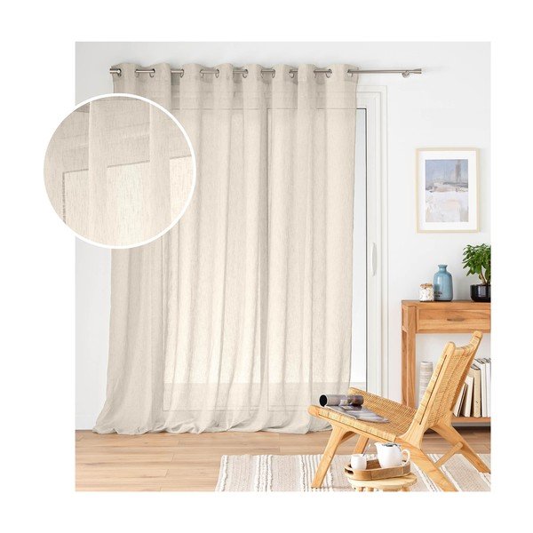 Dabīga toņa dienas aizkars 300x240 cm Carlin – douceur d'intérieur-image-3