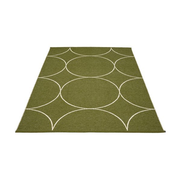 Tumši zaļš iekštelpu un āra paklājs 180x275 cm Boo Dark Olive – Pappelina