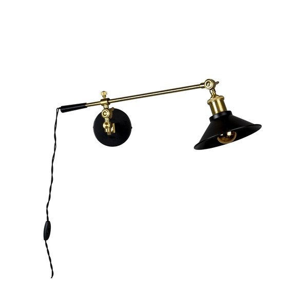Melna/zelta krāsas sienas lampa Penelope – Dutchbone