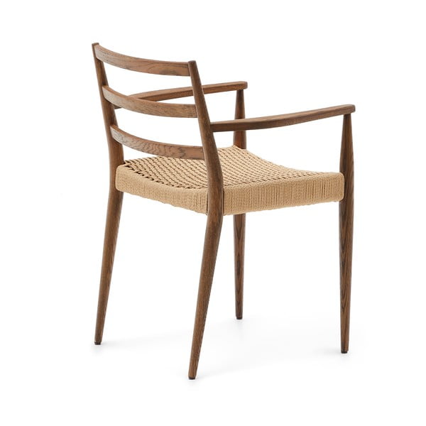 Brūni/dabīga toņa ozola masīvkoka pusdienu krēsli (2 gab.) Analy – Kave Home-image-2