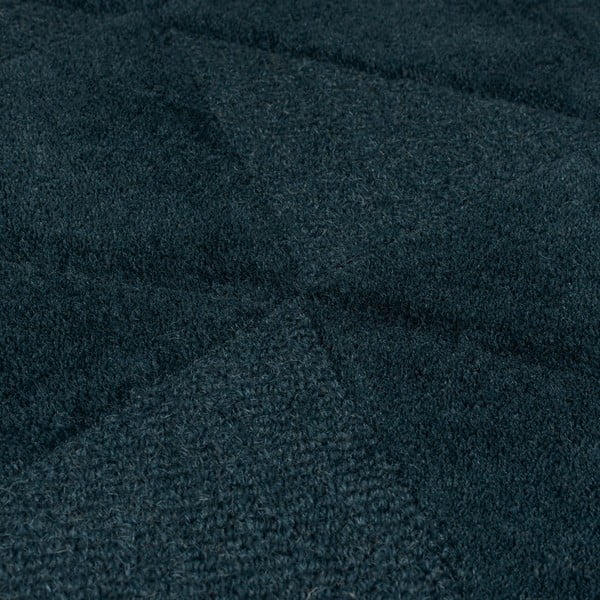 Zilganzaļš ar rokām darināts vilnas paklājs 160x230 cm Shard Teal – Flair Rugs-image-3