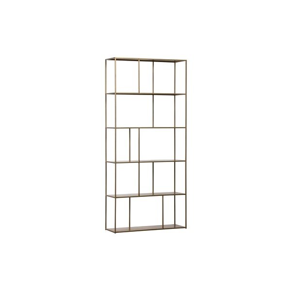 Zelta krāsas metāla grāmatplaukts 90x196 cm Valued – BePureHome-image-2