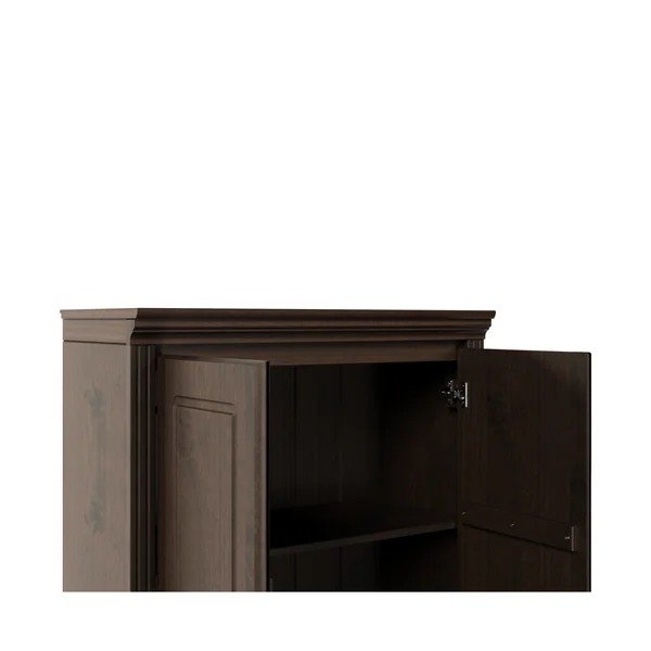 Tumši brūns priedes masīvkoka skapītis 74x223x37 cm Anita – Støraa-image-3
