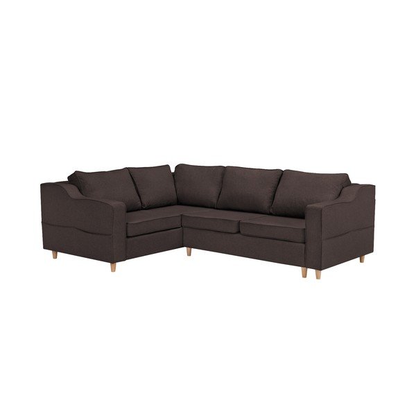 Mazzini Sofas Jonquille dīvāns, tumši brūns, kreisais stūris