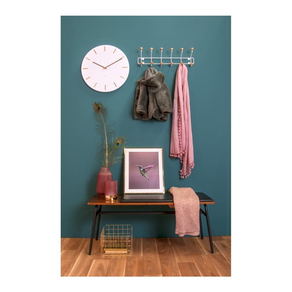 Balts sienas pulkstenis Karlsson Charm-image-3