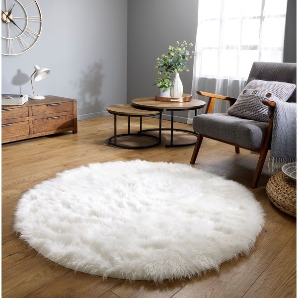 Balts paklājs Flair Rugs Sheepskin, ⌀ 120 cm-image-1