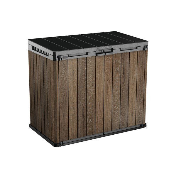 Tumši brūna plastmasas dārza uzglabāšanas kaste Deco – Keter