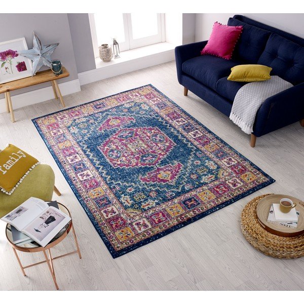 Zils paklājs Flair Rugs Urban Traditional,100 x 150 cm-image-4
