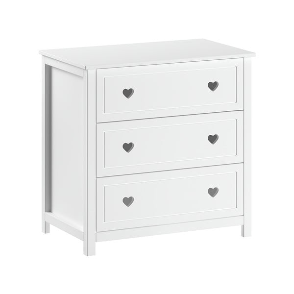 Balta bērnu kumode 90x89x57 cm Amori – Vipack