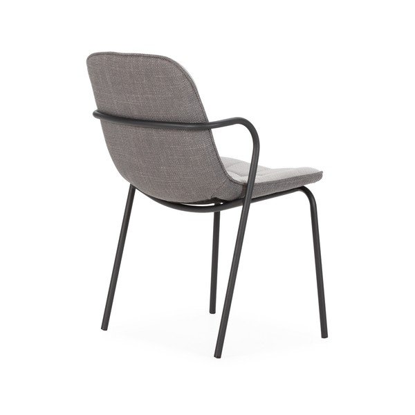 Gaiši pelēks polsterēts pusdienu krēsls ar roku balstiem Angie – Marckeric-image-4