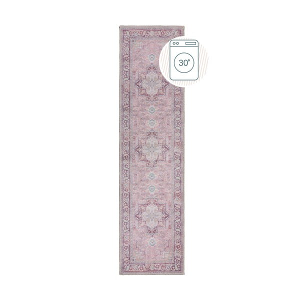 Gaiši sarkans mazgājams celiņa paklājs no pārstrādātu šķiedru maisījuma 60x230 cm Windsor – Flair Rugs