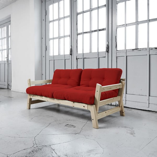 Dīvāns gulta Karup Step Natural/Red