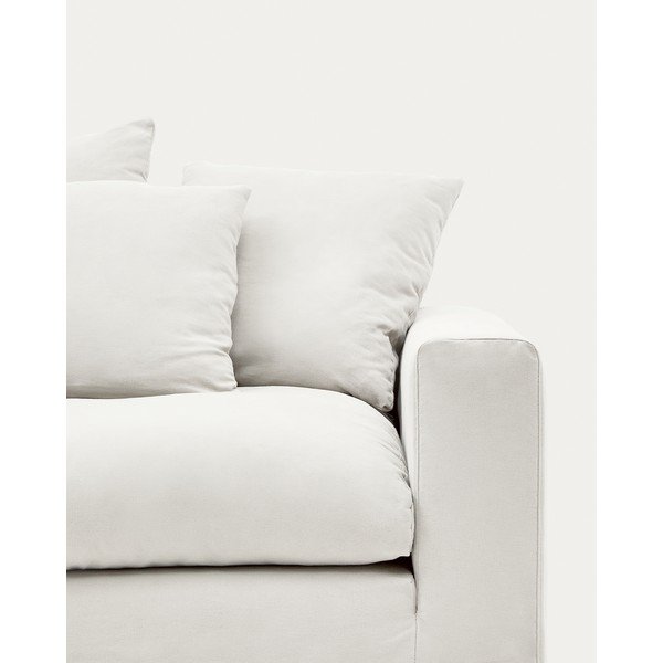 Balts pārvalks 240 cm Nora – Kave Home-image-1