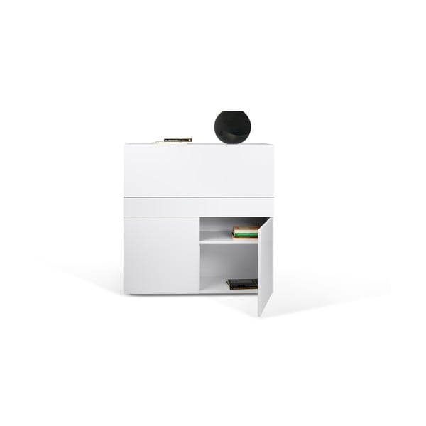 Darba galds ar baltu virsmu 110x42 cm Focus – TemaHome-image-1