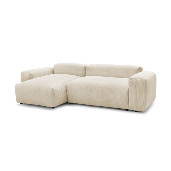Bēšs velveta stūra dīvāns (kreisais stūris) Lafayette – Bobochic Paris-image-2