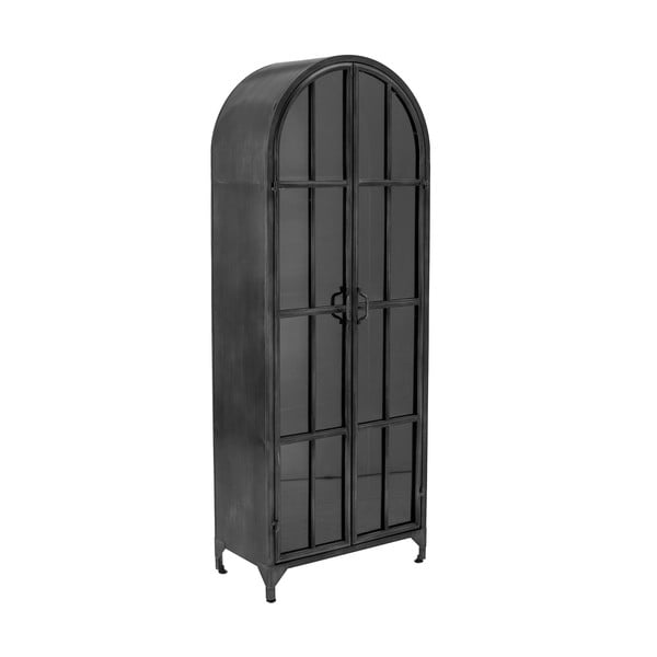 Melna metāla vitrīna 56,5x152,5 cm Papole – Bloomingville-image-2