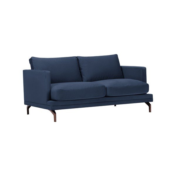 Tumši zils divvietīgs dīvāns ar zelta dīvāna pamatni Windsor & Co Sofas Jupiter-image-1