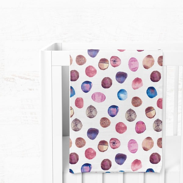 Balta muslīna bērnu sega 75x100 cm Shells – Mijolnir-image-3