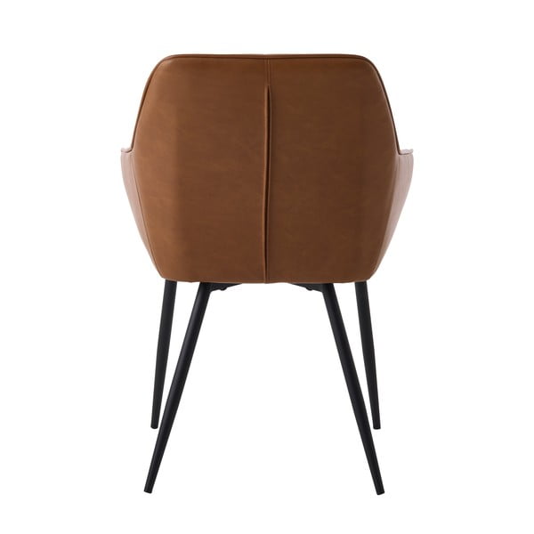 Brūni polsterēti ēdamistabas krēsli ar roku balstiem (2 gab.) Nolan Stripe – Unique Furniture-image-4