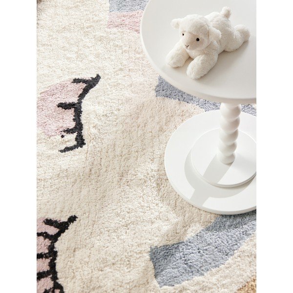Krēmkrāsas mazgājams/ar rokām darināts kokvilnas bērnu paklājs 140x200 cm Snuggle Nappi – Hanse Home-image-4