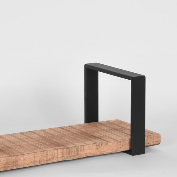 Melns mango masīvkoka sienas plaukts 60 cm Slam – LABEL51-image-2