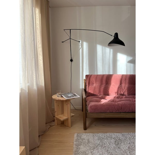 Apaļš žurnālgaldiņš dabīgā tonī Rondure – Karup Design-image-2