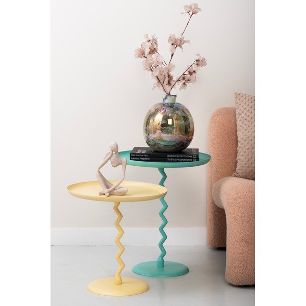 Metāla apaļš sānu galdiņš ø 40 cm Zig Zag – Leitmotiv-image-1