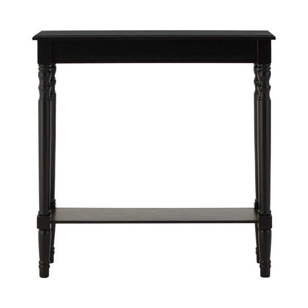Melns priedes masīvkoka konsoles galds 30x80 cm Heritage – Premier Housewares-image-4