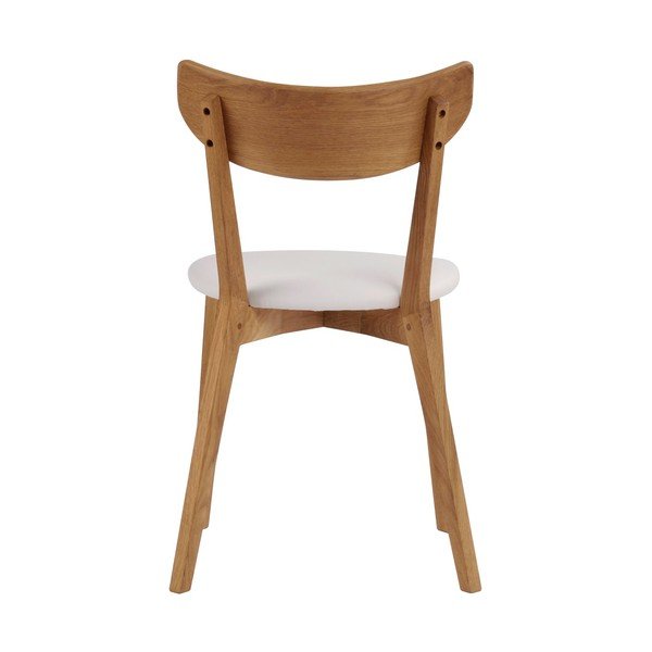 Brūns ozolkoka pusdienu krēsls ar baltu sēdekli Rowico Ami-image-1