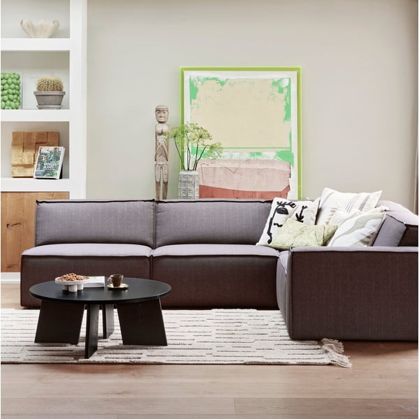 Melns apaļš žurnālgaldiņš ø 90 cm Fries – WOOOD-image-1