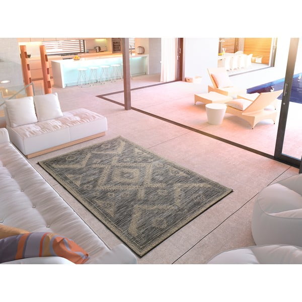 Pelēks āra paklājs Universal Devi Ethnic, 120 x 170 cm-image-1