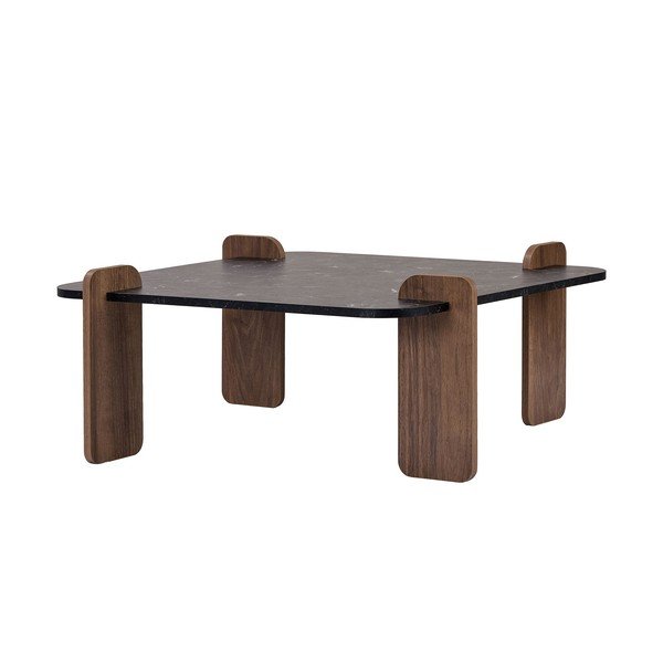 Melns žurnālgaldiņš 90x90 cm Marais – Nordure