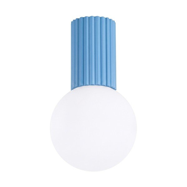 Gaiši zila griestu lampa no opāla stikla ø 12 cm Orbital – Sollux