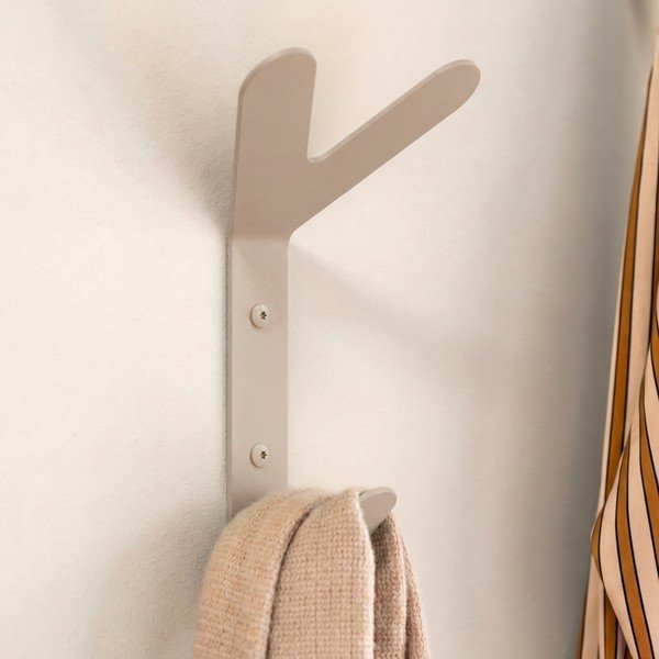 Pelēkbrūns tērauda sienas āķis Frondo – Spinder Design-image-1