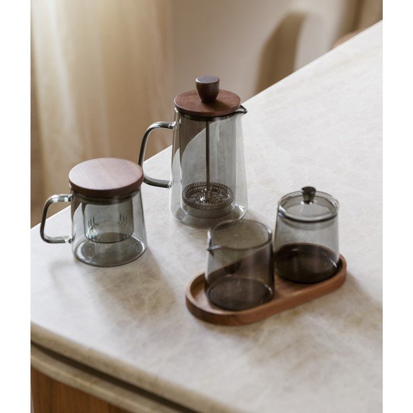 Pelēka stikla mokas kafijas kanna 350 ml Luma – S|P Collection-image-1